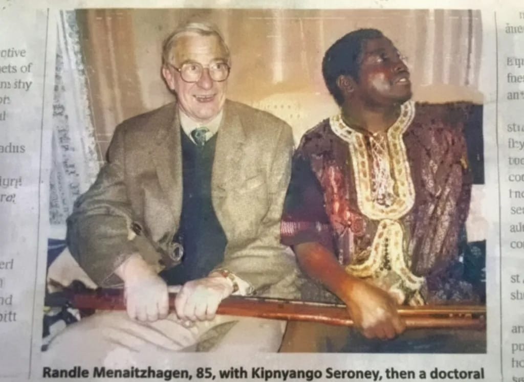 Randle Meinertzhagen with Kipnyango Seroney