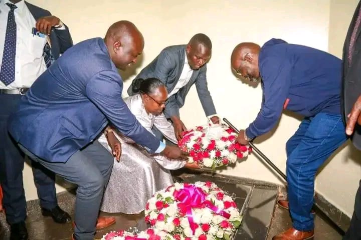 Flower laying ceremony